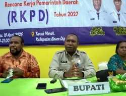 Bupati Boven Digoel Lakukan Jumpa Pers Terkait Pemalangan Bandara Tanah Merah